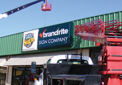 Installation of Our Sign